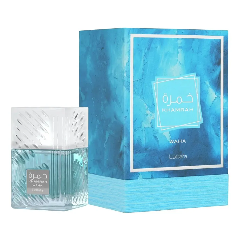 Lattafa Khamrah Waha perfume bottle